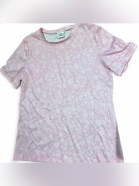 VTG 60s Nikki brand pink floral polyester blouse